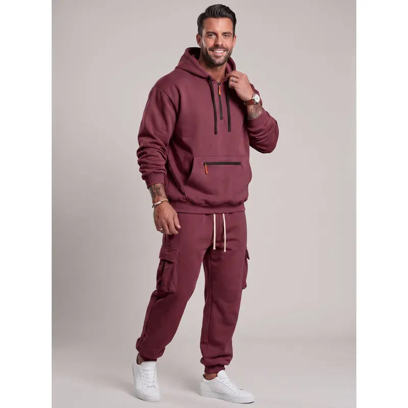 💚Men's 2-Piece Activewear Set with Fleece Lining for Winter