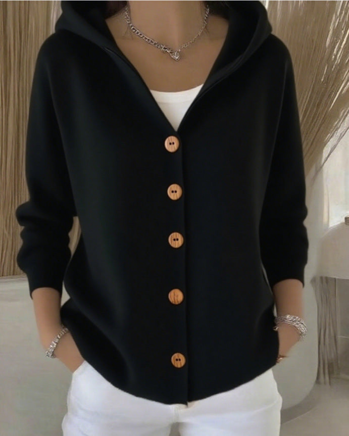 💝💝Darienne™ | Hooded Button-Up Knit Cardigan