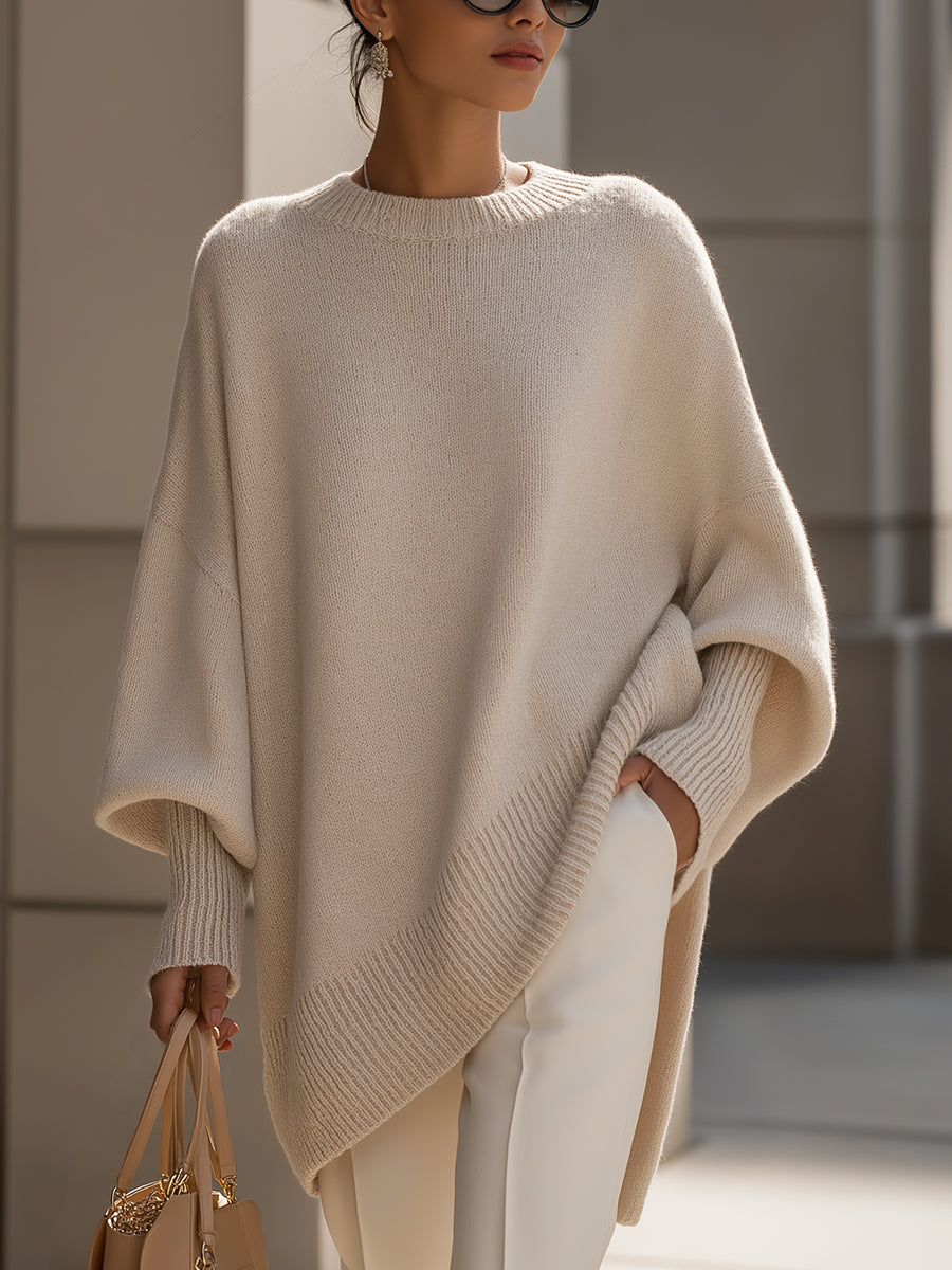 💚Draped Oversized Wide-Neck Sweater
