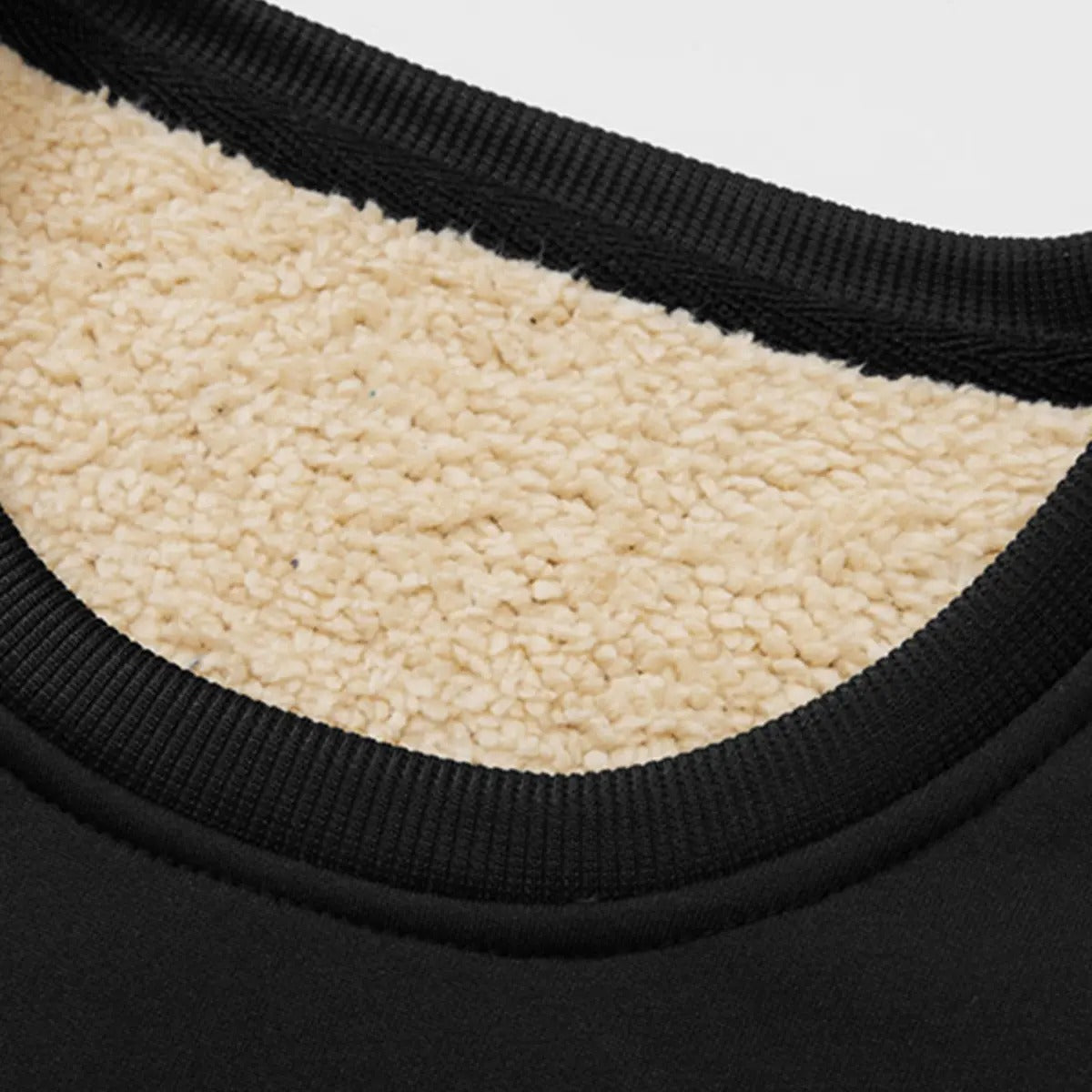 💚Men's Fitted Crewneck Fleece Lined Sweatshirt, Wind Resistant Polyester Athletic Pullover, Casual Fashion Active Tops