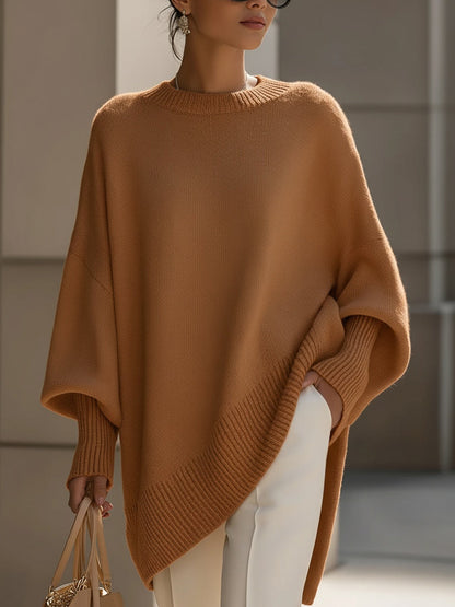 💚Draped Oversized Wide-Neck Sweater