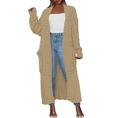 💝💝Women's Long Cardigan 2026 Oversized Coat Long Sleeve Open Cardigan Knitted Extra