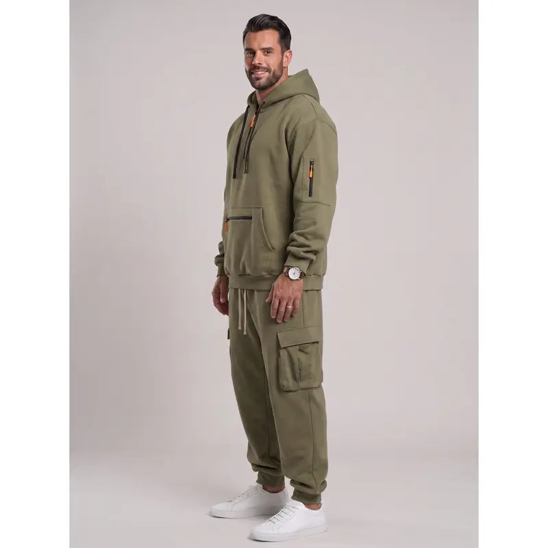 💚Men's 2-Piece Activewear Set with Fleece Lining for Winter