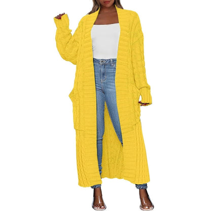 💝💝Women's Long Cardigan 2026 Oversized Coat Long Sleeve Open Cardigan Knitted Extra