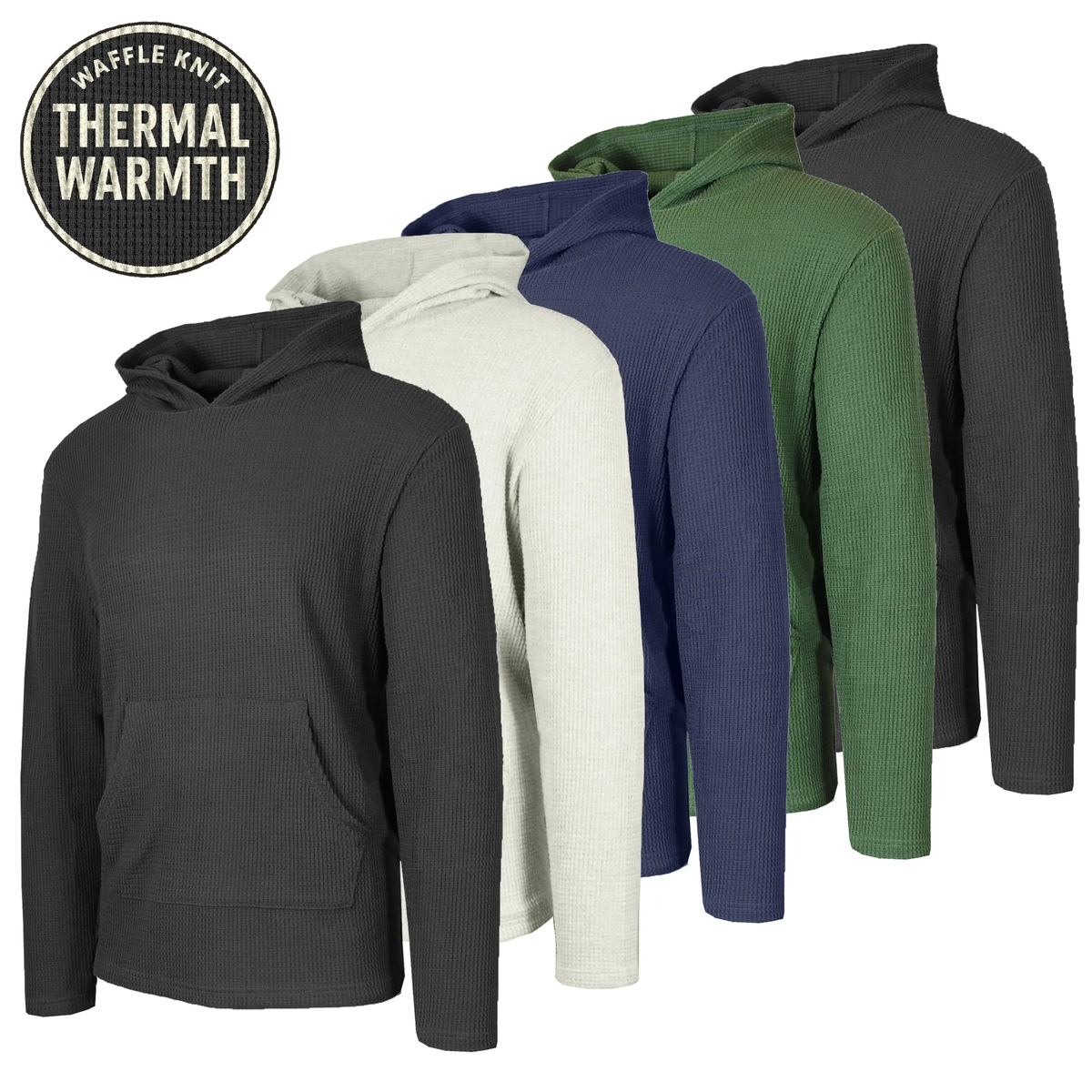 💚Men's Multi Waffle Knit Pullover Hoodie