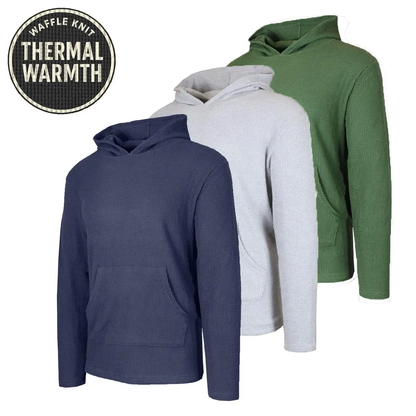 💚Men's Multi Waffle Knit Pullover Hoodie