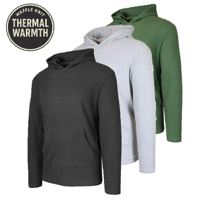 💚Men's Multi Waffle Knit Pullover Hoodie