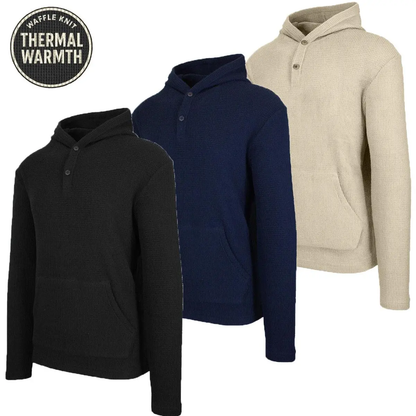 💚Men's Multi Waffle Knit Pullover Hoodie