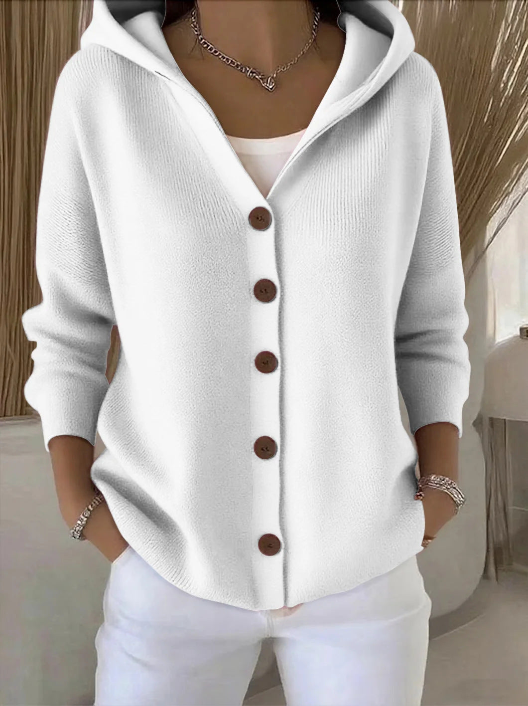 💝💝Darienne™ | Hooded Button-Up Knit Cardigan