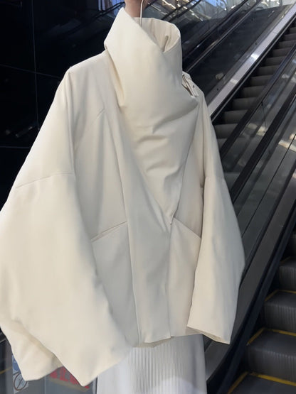 💝💝Contemporary Draped Asymmetric Puffer Jacket