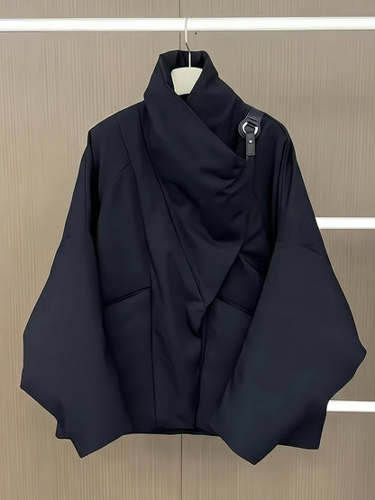 💝💝Contemporary Draped Asymmetric Puffer Jacket