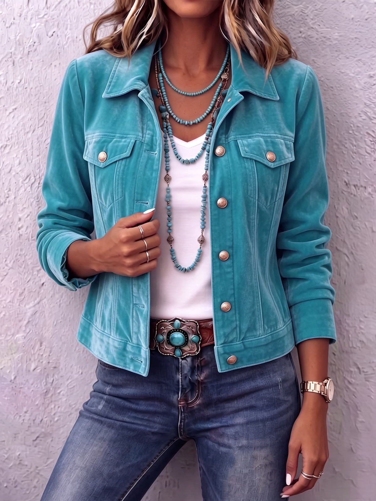 💝💝Boho Vintage-inspired Velvet Jacket