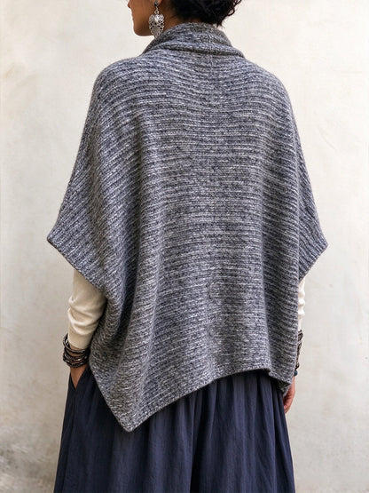 💝💝Chic Oversized Button-Front Knit Cape
