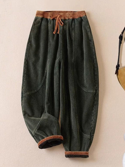 💝💝Casual Corduroy Harem Pants With Elastic Waist