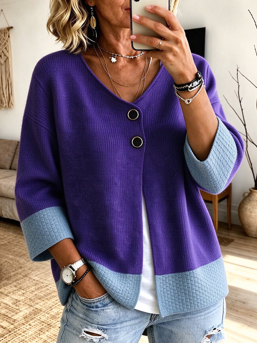 💝💝Color-block Knit Cardigan