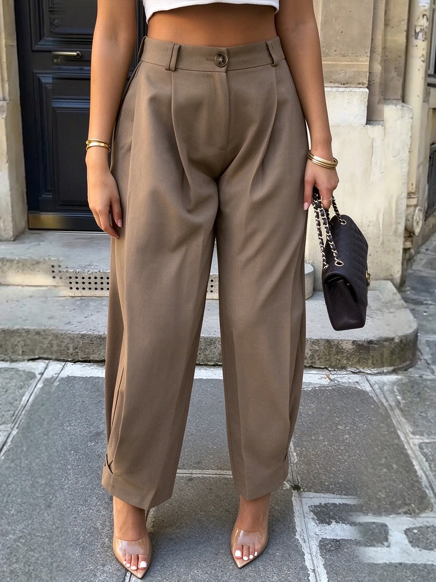 💝💝Chic Pleated Tapered Trousers