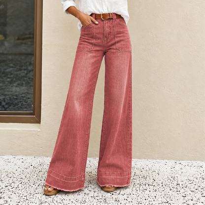 💚Wearbella – High Waisted Wide Leg Stretch Denim