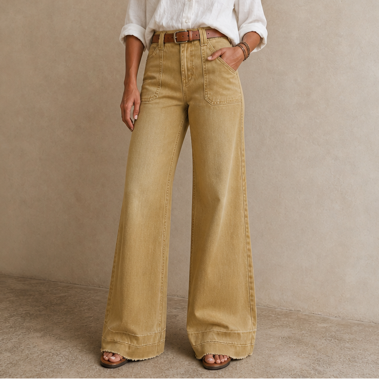💚Wearbella – High Waisted Wide Leg Stretch Denim