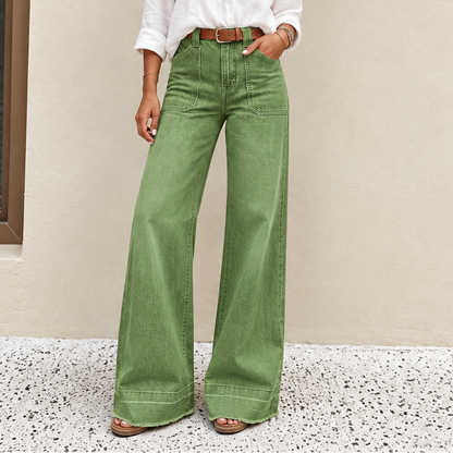 💚Wearbella – High Waisted Wide Leg Stretch Denim